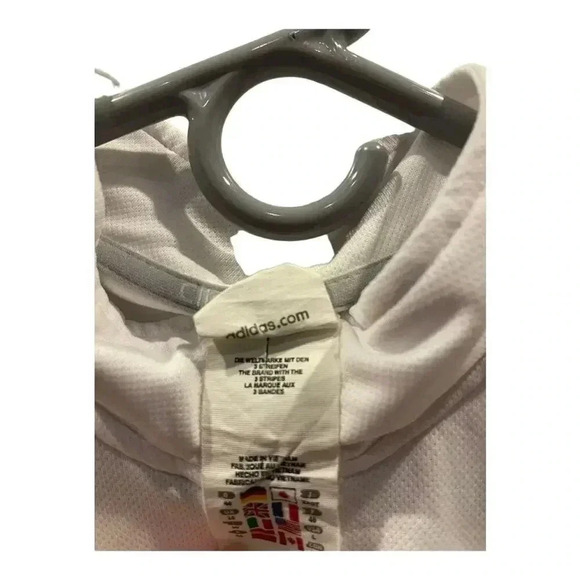 Adidas Climalite Women’s Large Pullover Quarter Zip White & Pink - Picture 4 of 4